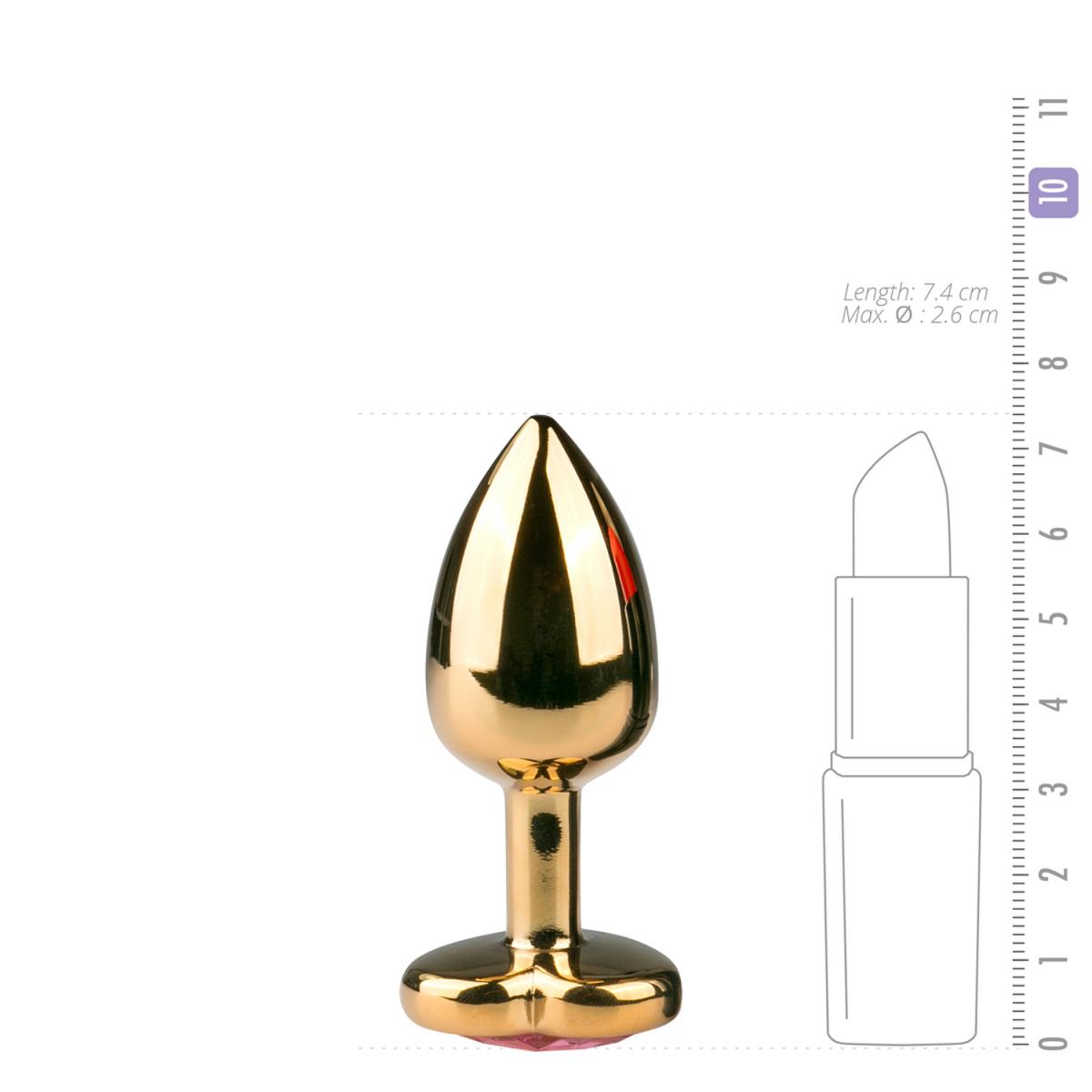 Metal Butt Plug No. 3 - Gold/Pink
